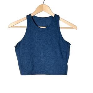 ISLA blue halter style athletic cropped top sports bra size medium M B160